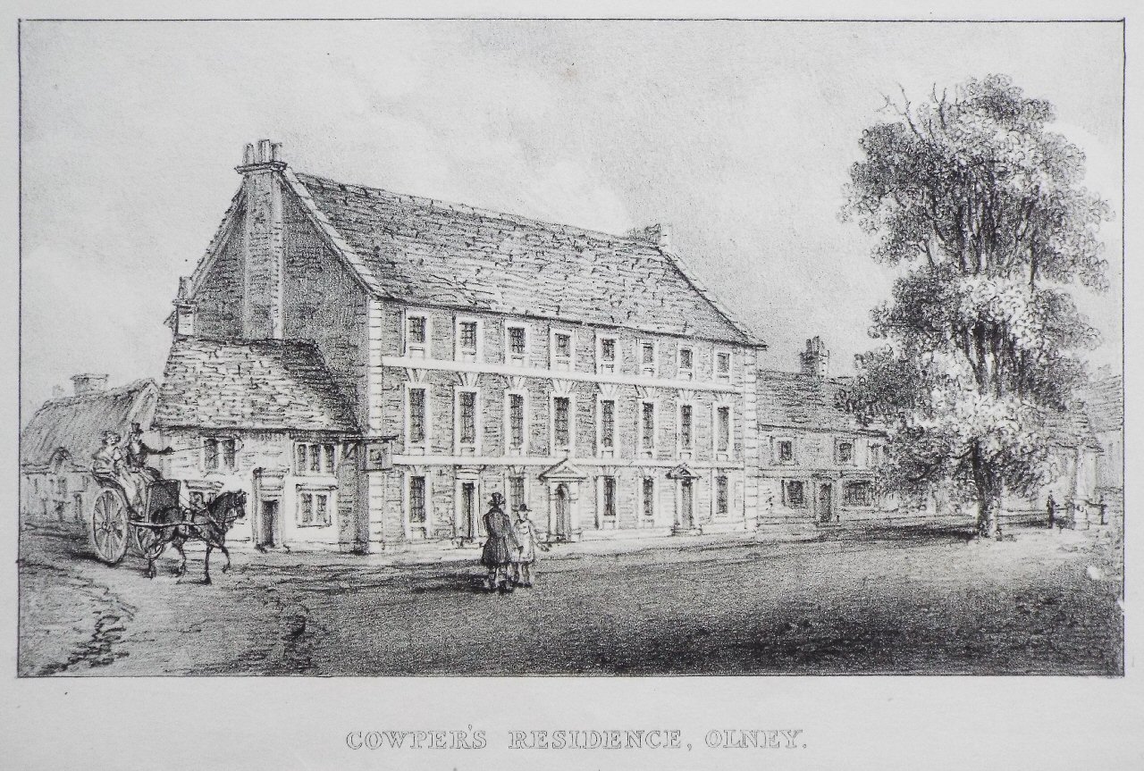 Lithograph - Cowper's Residence, Olney.